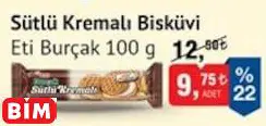 ETİ BURÇAK SÜTLÜ KREMALI BİSKÜVİ